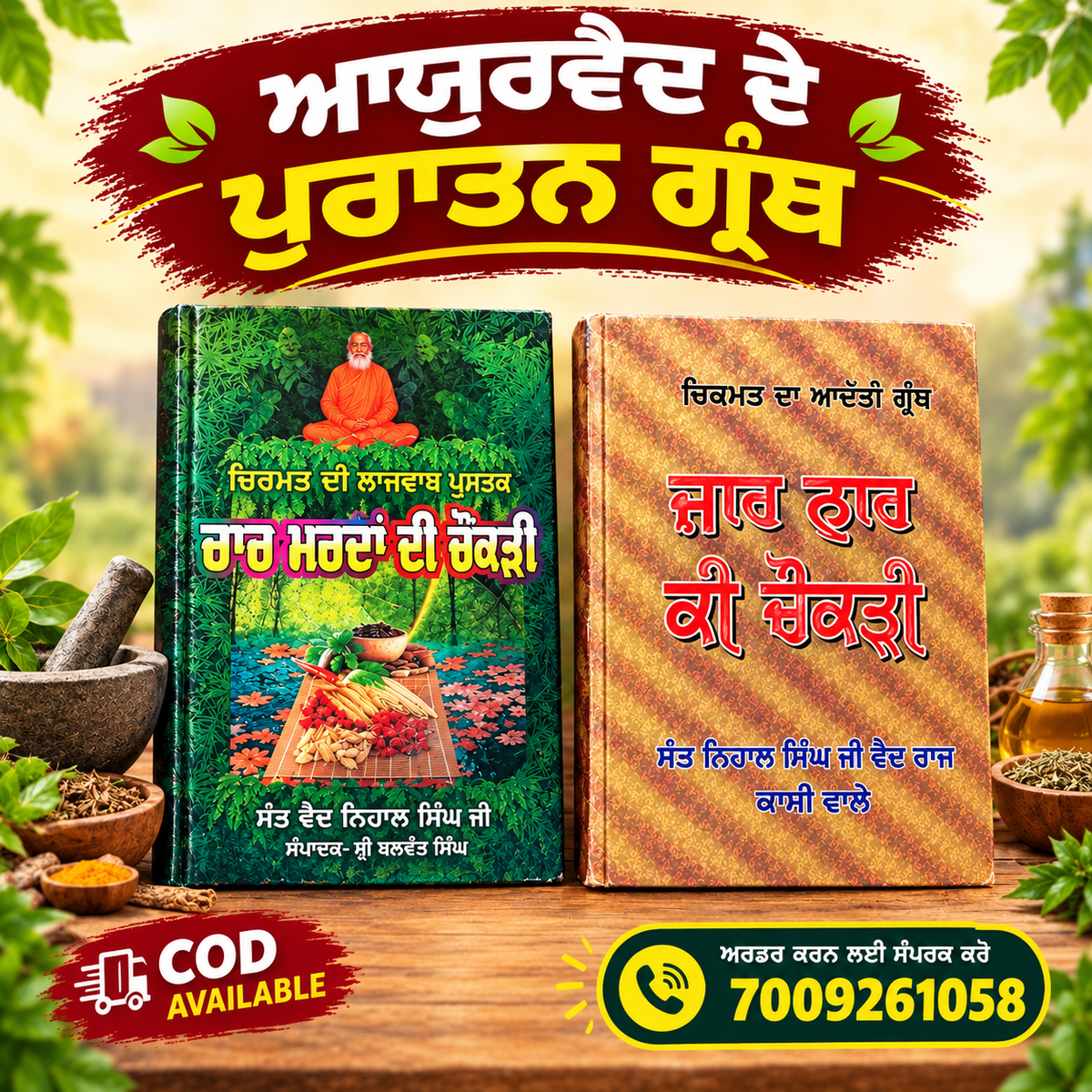 ਆਯੁਰਵੈਦਿਕ ਪੁਰਾਤਨ ਗ੍ਰੰਥ ਸੈੱਟ Ayurvedic Puratan Grant Set
